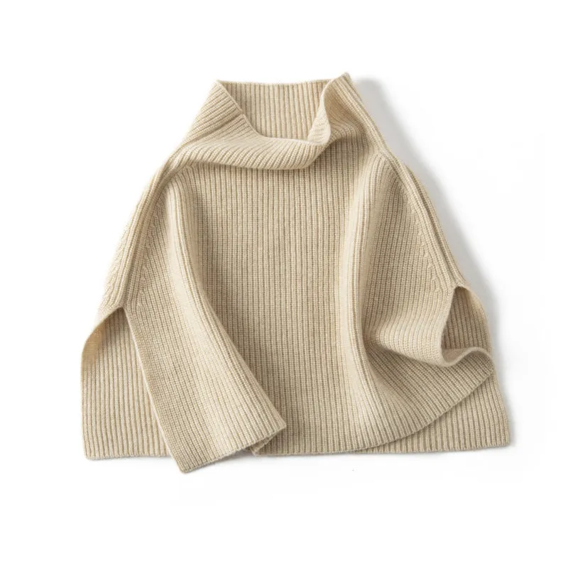 100% Cashmere Shawls Cashmere Half Poncho Women Winter Thick Pashmina Shawls