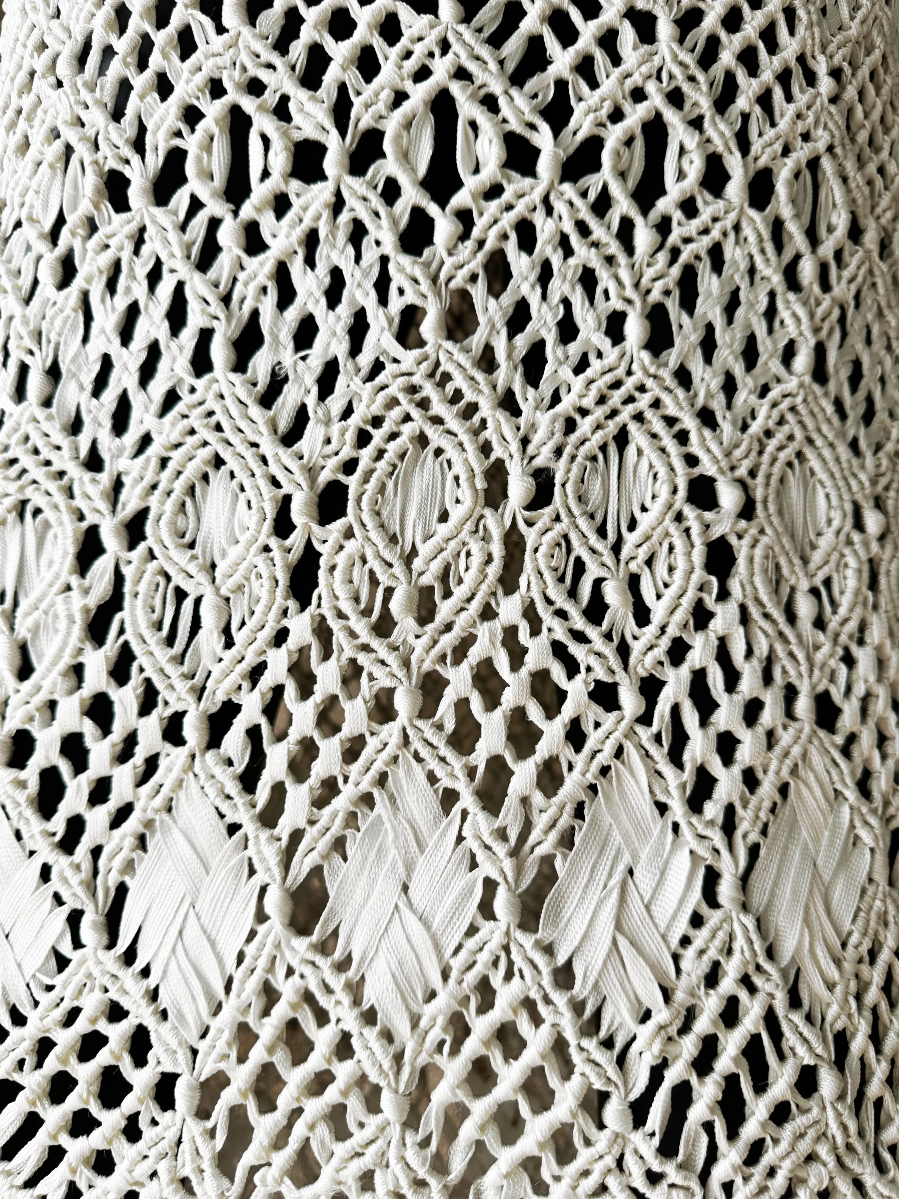 1970s Handmade Macrame Maxi Dress
