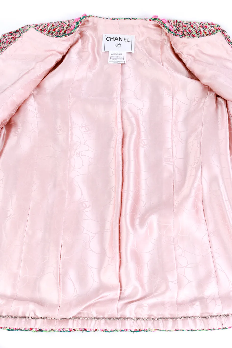 2002P Rosette Bouclé Collarless Jacket