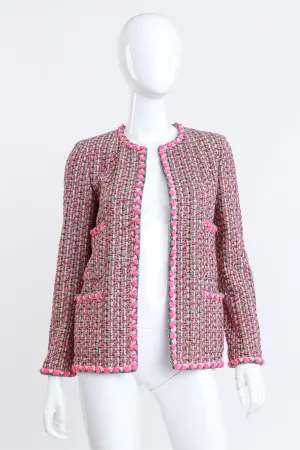 2002P Rosette Bouclé Collarless Jacket