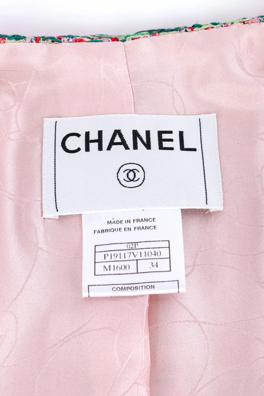2002P Rosette Bouclé Collarless Jacket