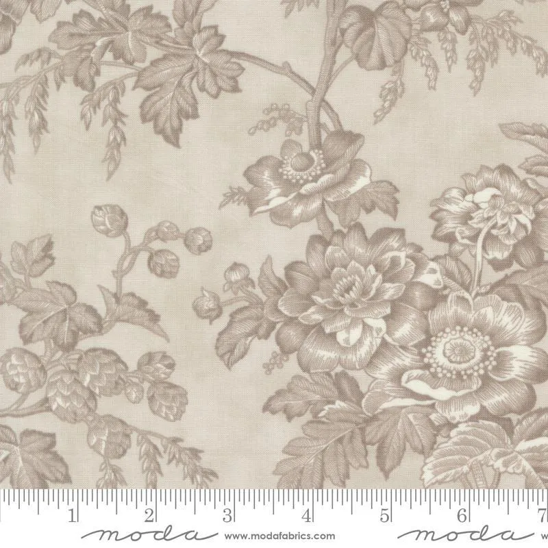 3 Sisters Favorite Vintage Linens by Moda Fabrics  LG FLORAL/GREY