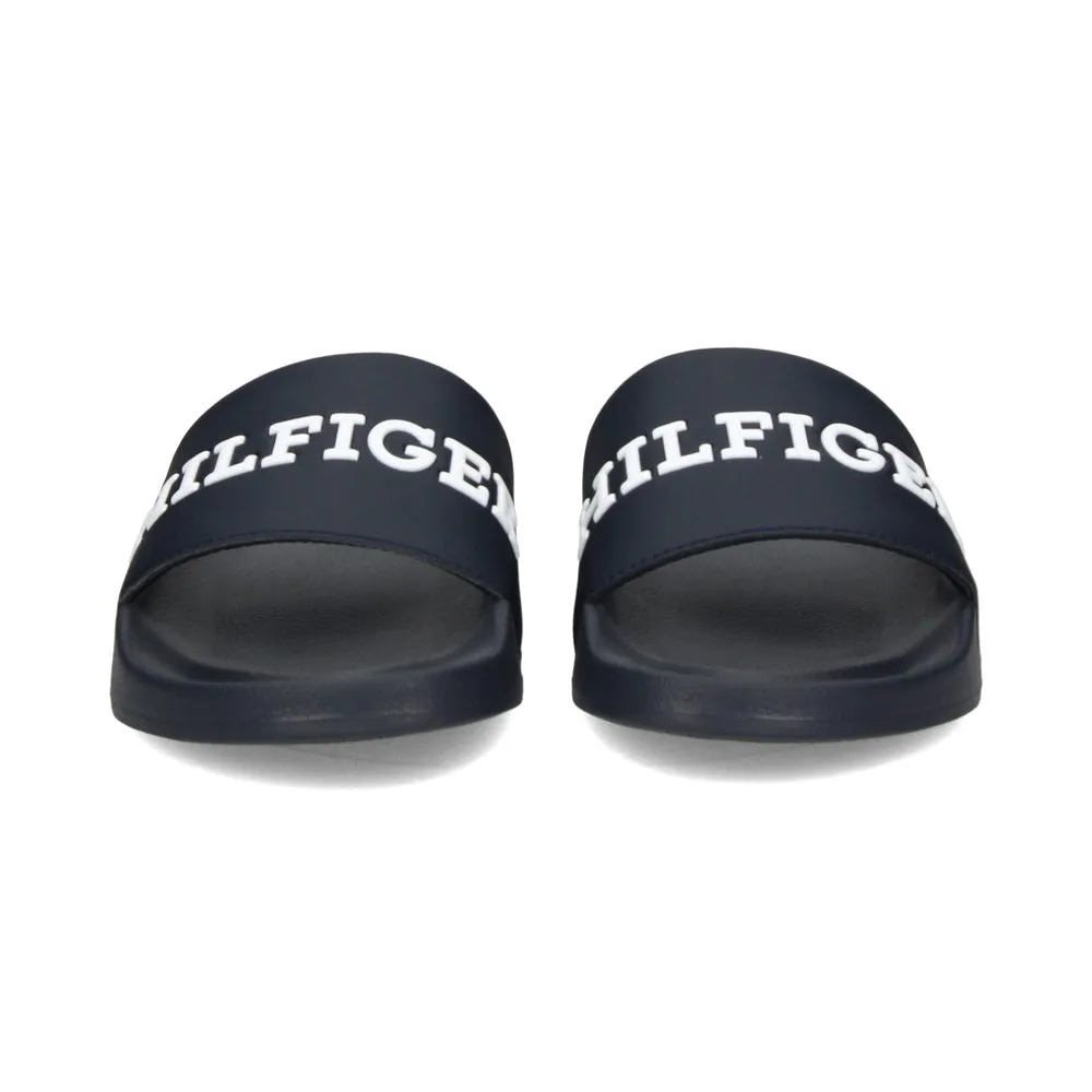 3D Print Hilfiger Pool Slides - Navy