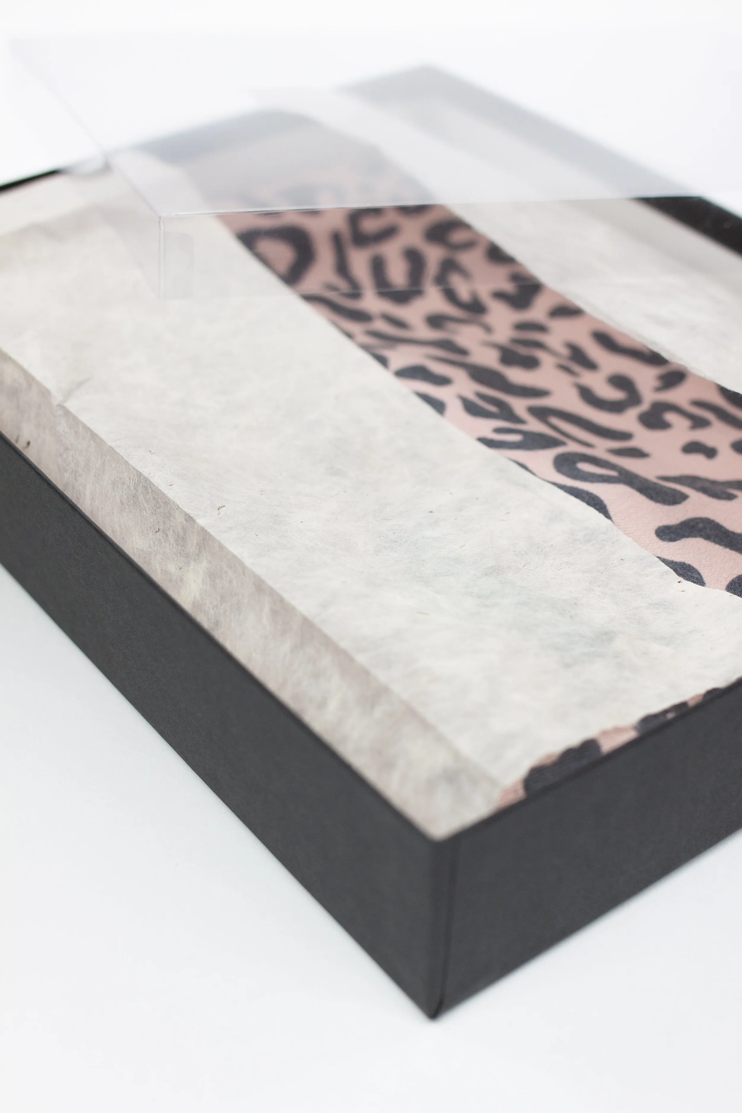 70% Cashmere & 30% Silk Leopard Print Hand Crafted Long Winter Scarf Women