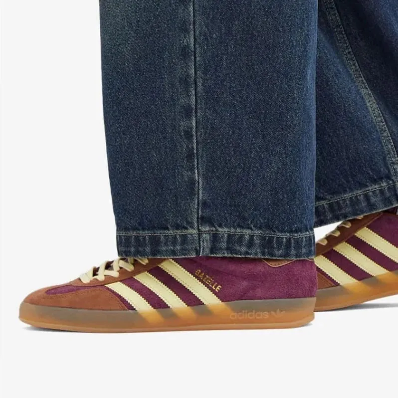 Adidas Gazelle Indoor Maroon Almost Yellow