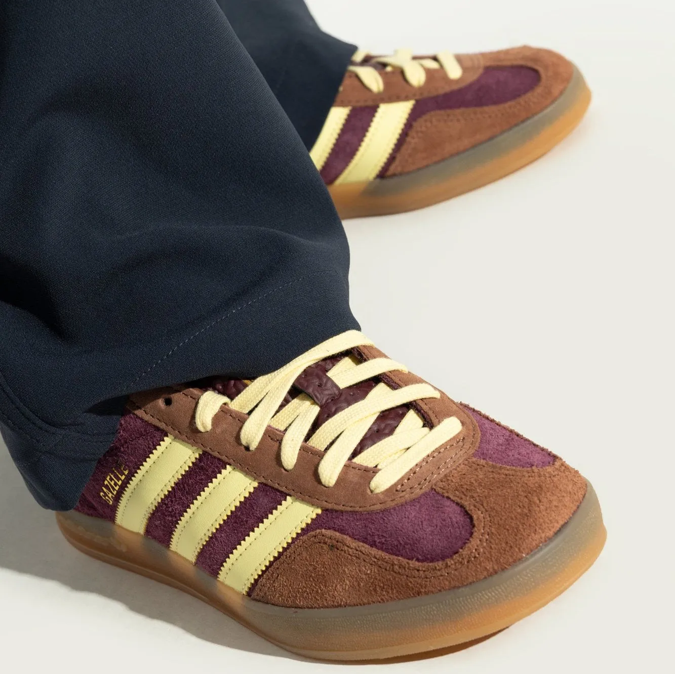Adidas Gazelle Indoor Maroon Almost Yellow