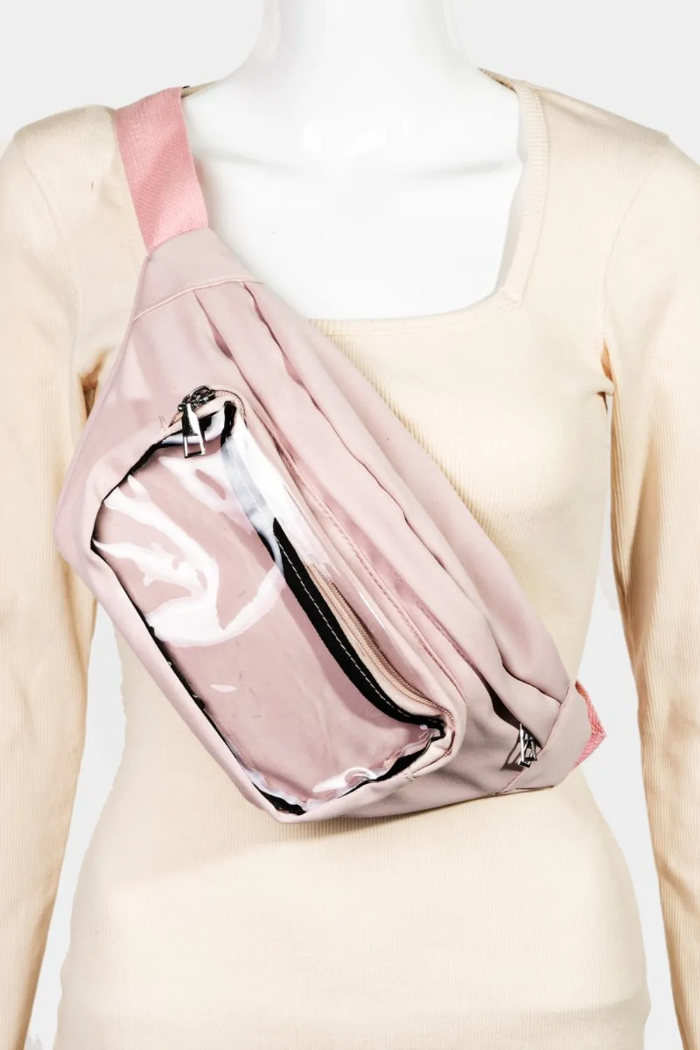 Adjustable Strap Sling Bag - Phone Holder - Pink or Blue