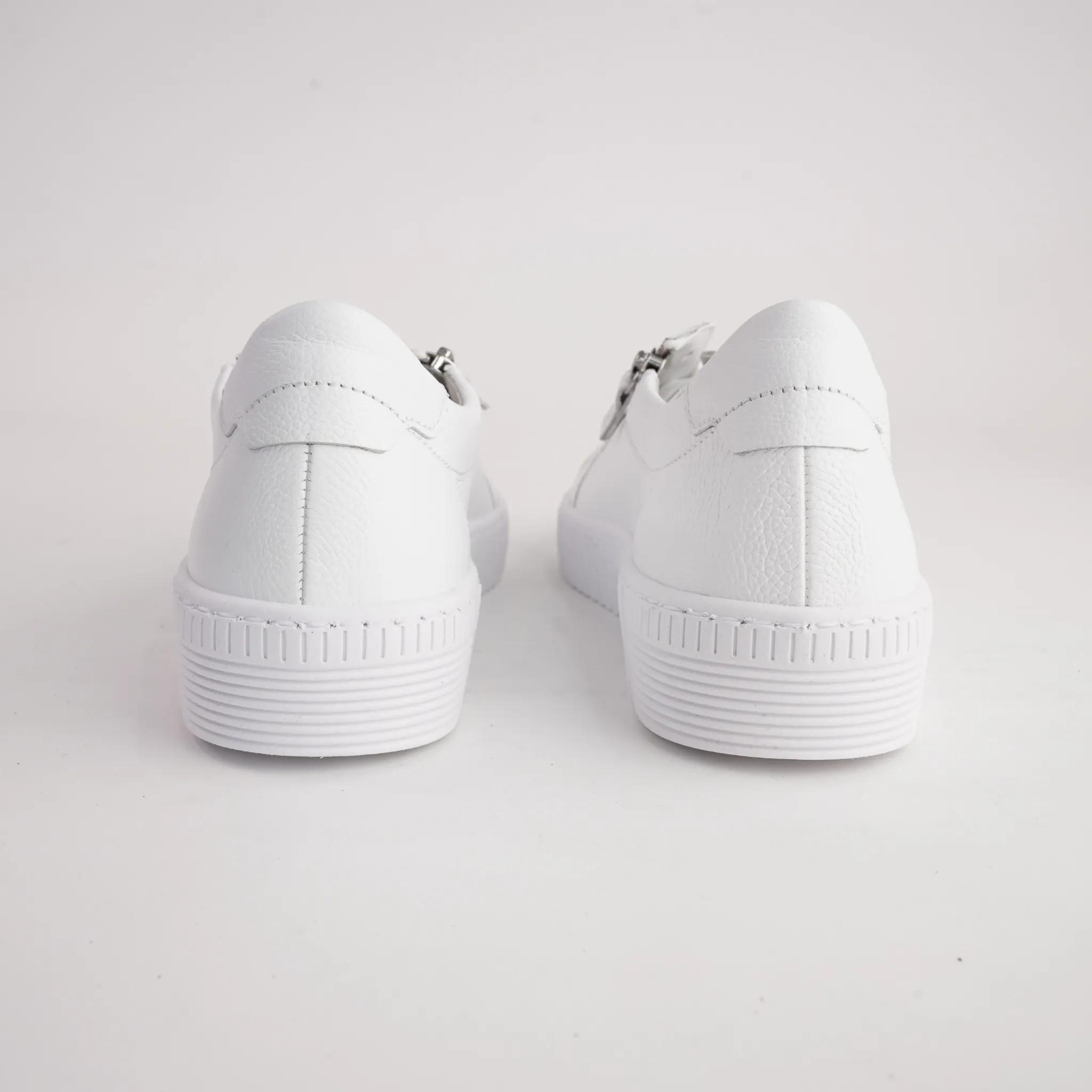 Amelia White Leather Sneakers
