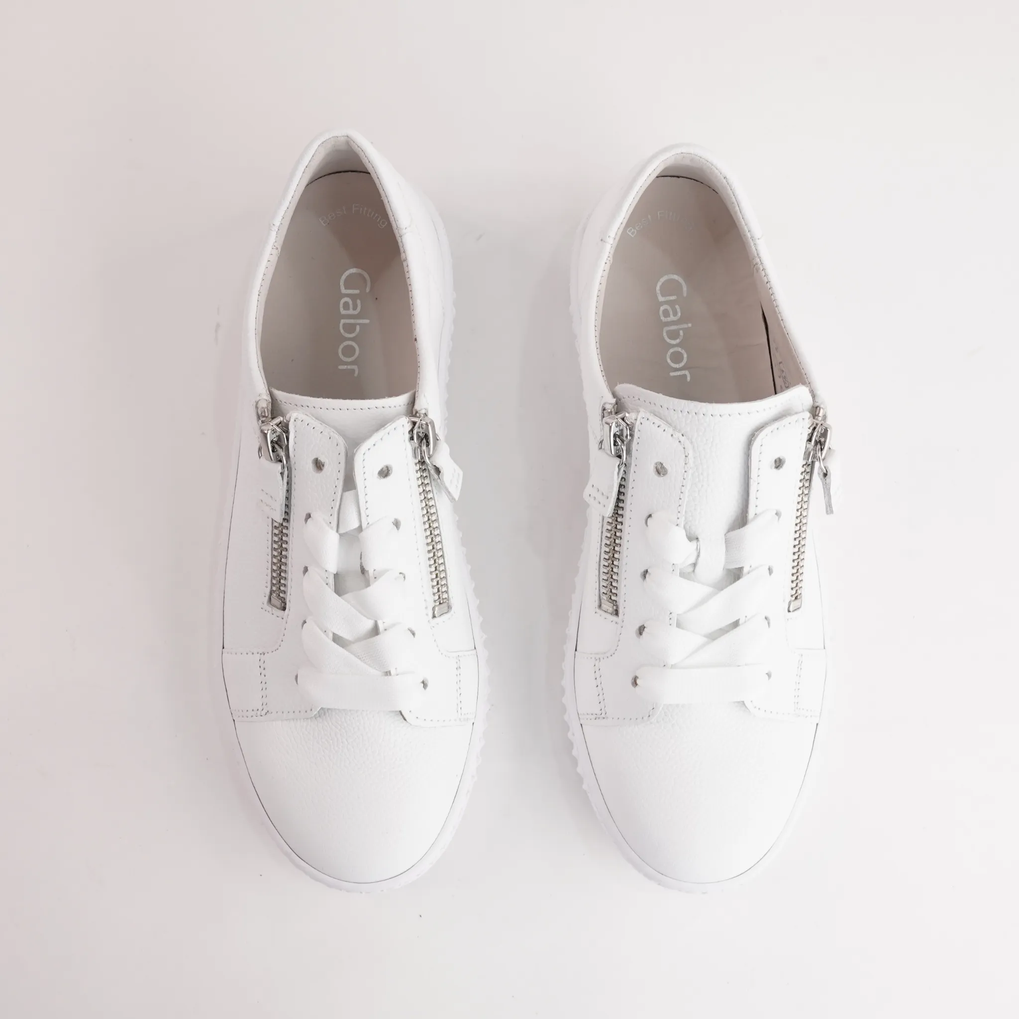 Amelia White Leather Sneakers