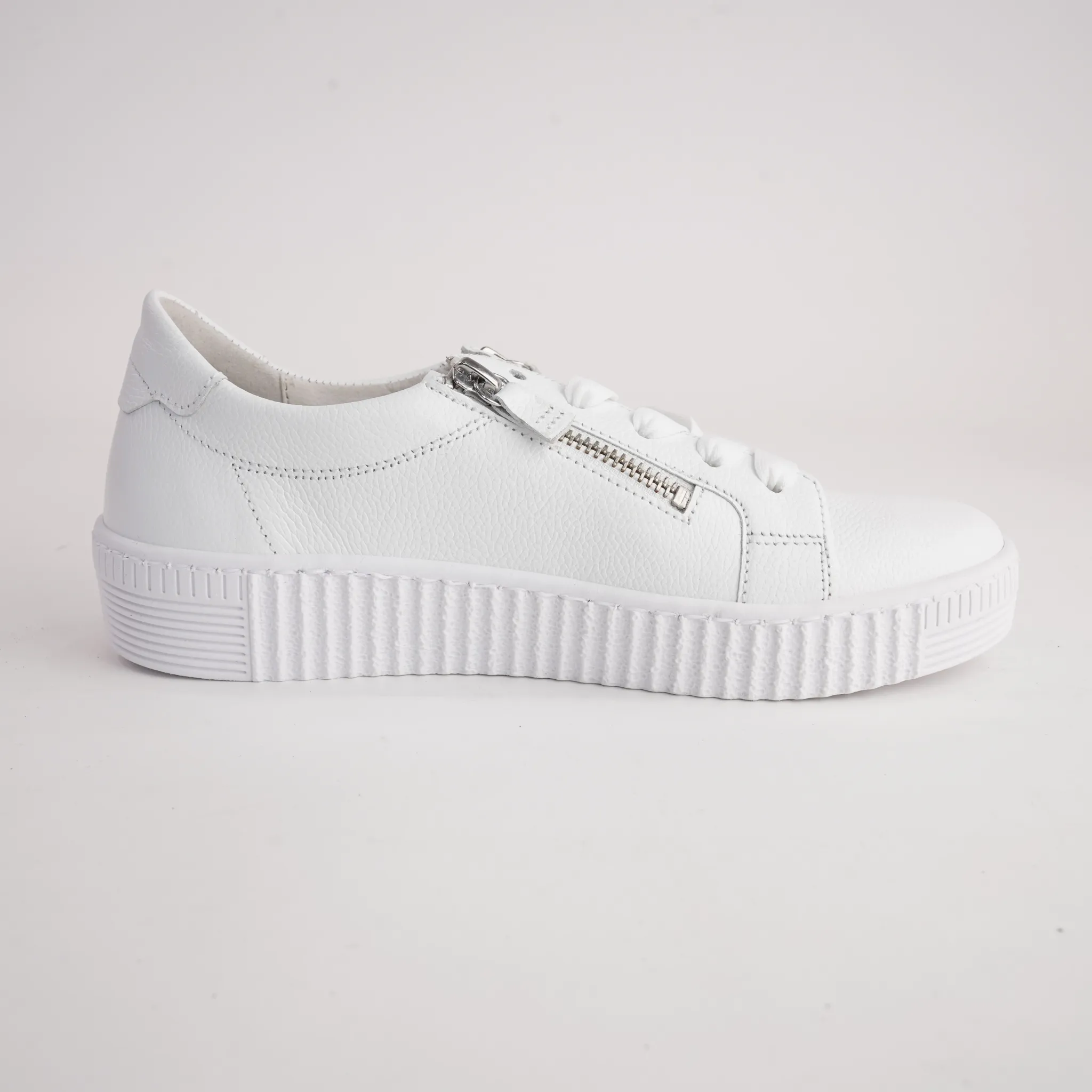 Amelia White Leather Sneakers