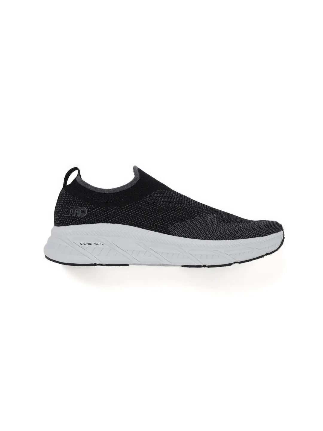 Amp Men’s Knitted Slip-On Sneakers AM034-BLACK