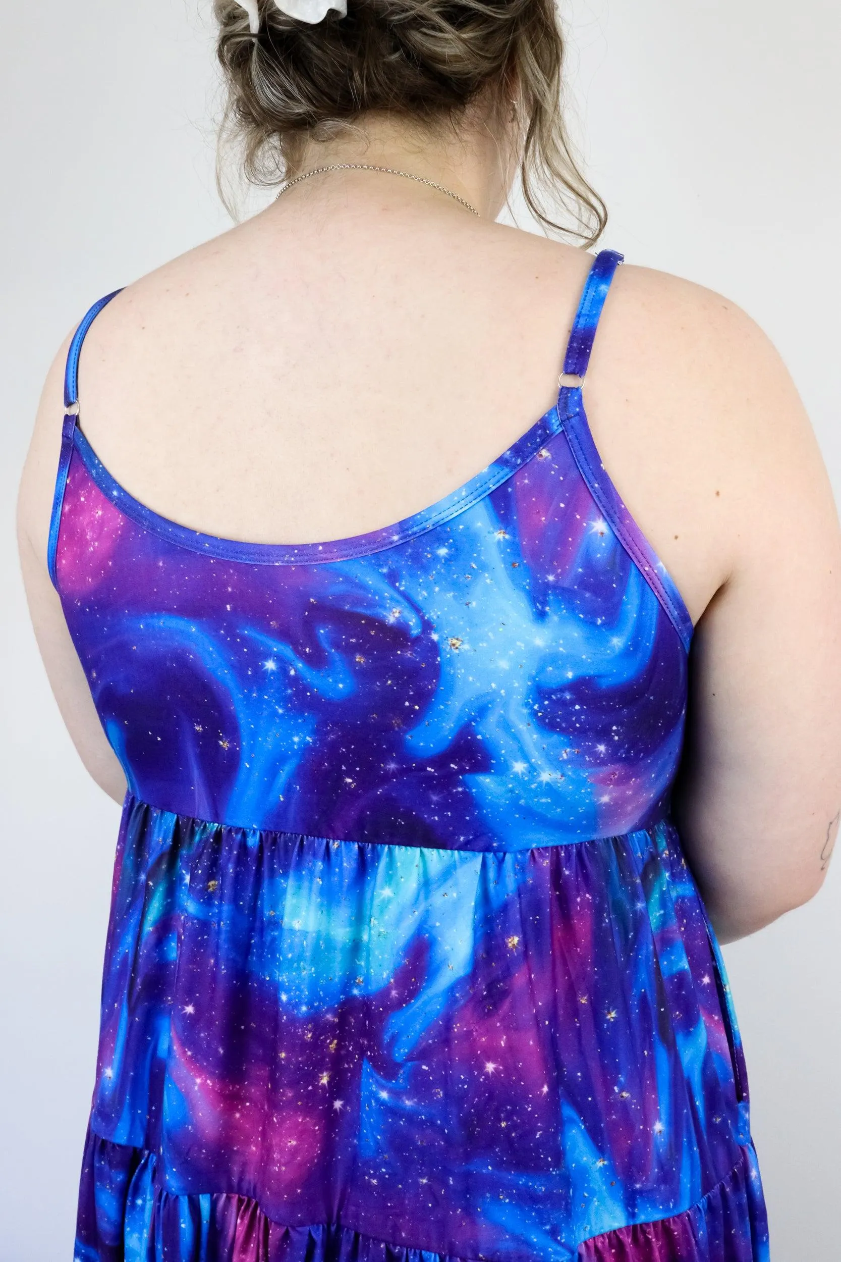 Aurora Sky - Strappy Maxi Dress - Pockets