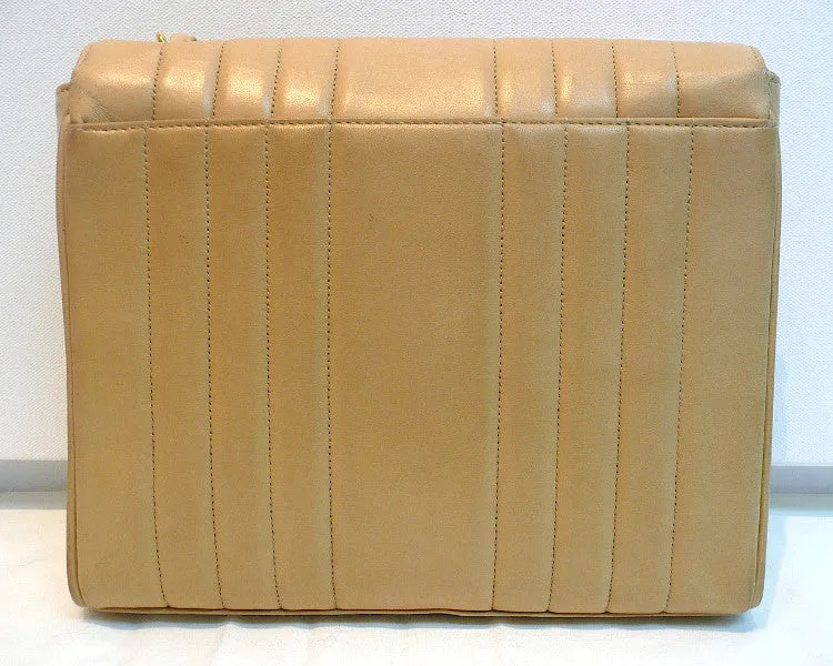 Authentic Chanel Vintage Tan 2.55 Flapover
