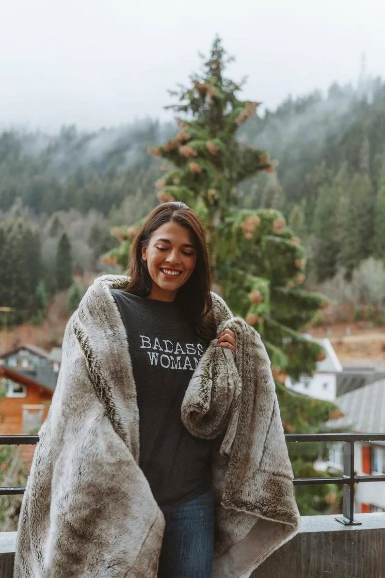 Badass Woman, Typewriter Font - Off the Shoulder