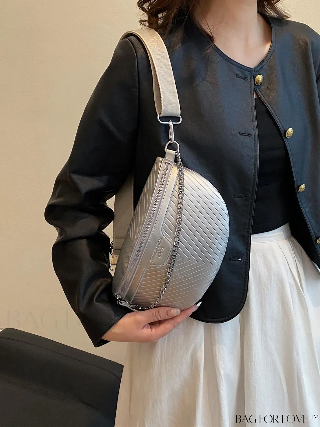 BagForLove - V-Shaped Striped Waist/Chest Bag - Minimalist Design