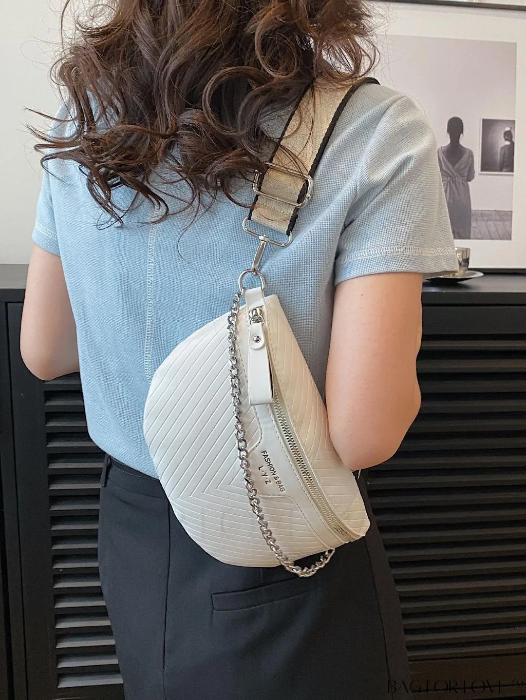 BagForLove - V-Shaped Striped Waist/Chest Bag - Minimalist Design