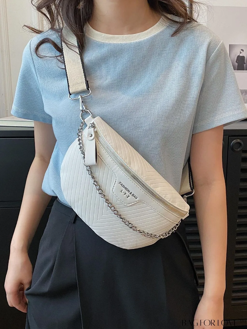 BagForLove - V-Shaped Striped Waist/Chest Bag - Minimalist Design