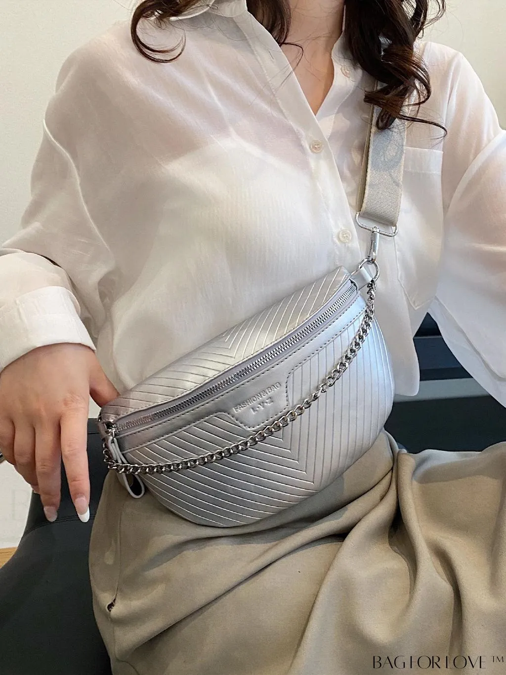 BagForLove - V-Shaped Striped Waist/Chest Bag - Minimalist Design