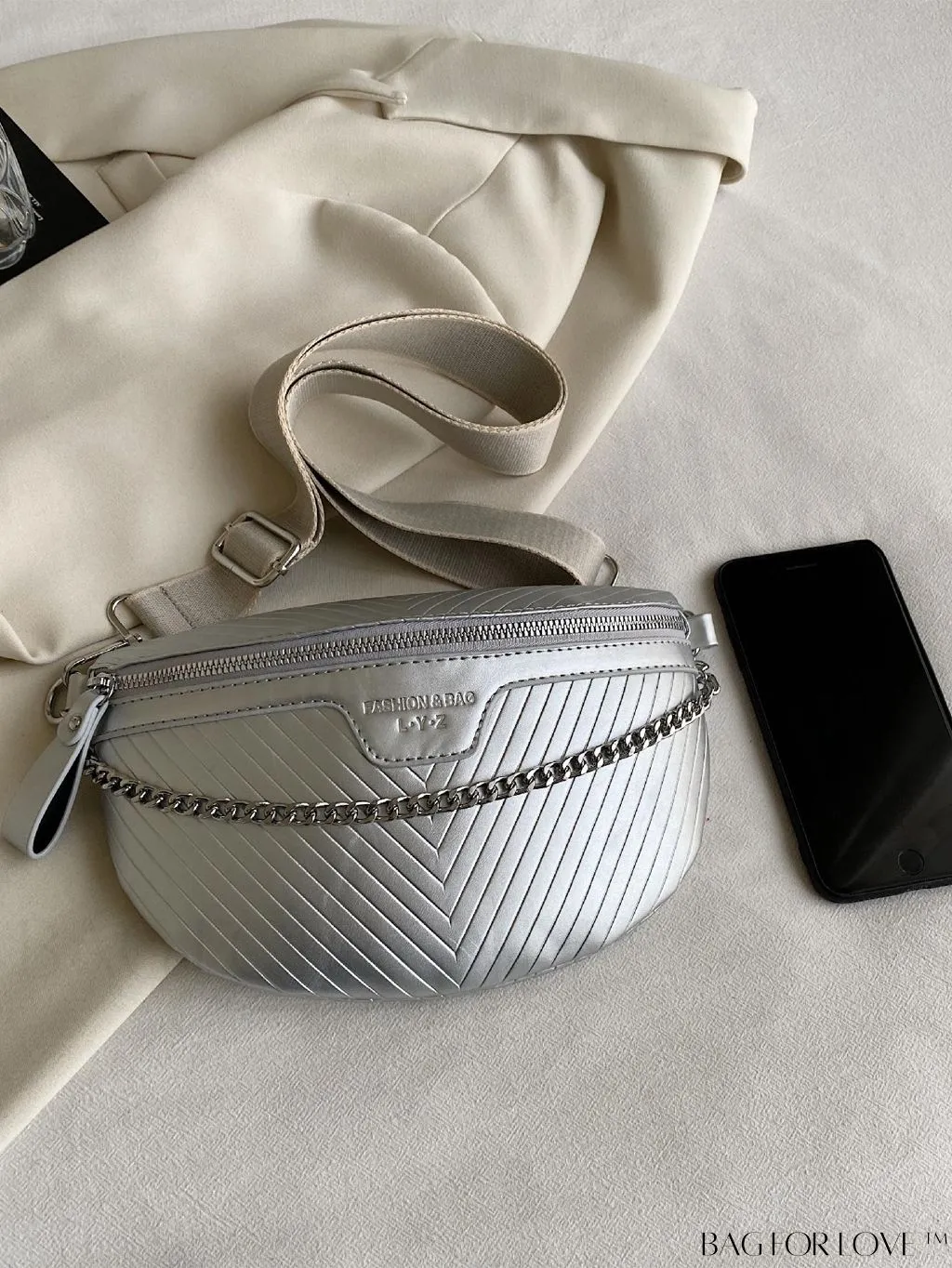 BagForLove - V-Shaped Striped Waist/Chest Bag - Minimalist Design