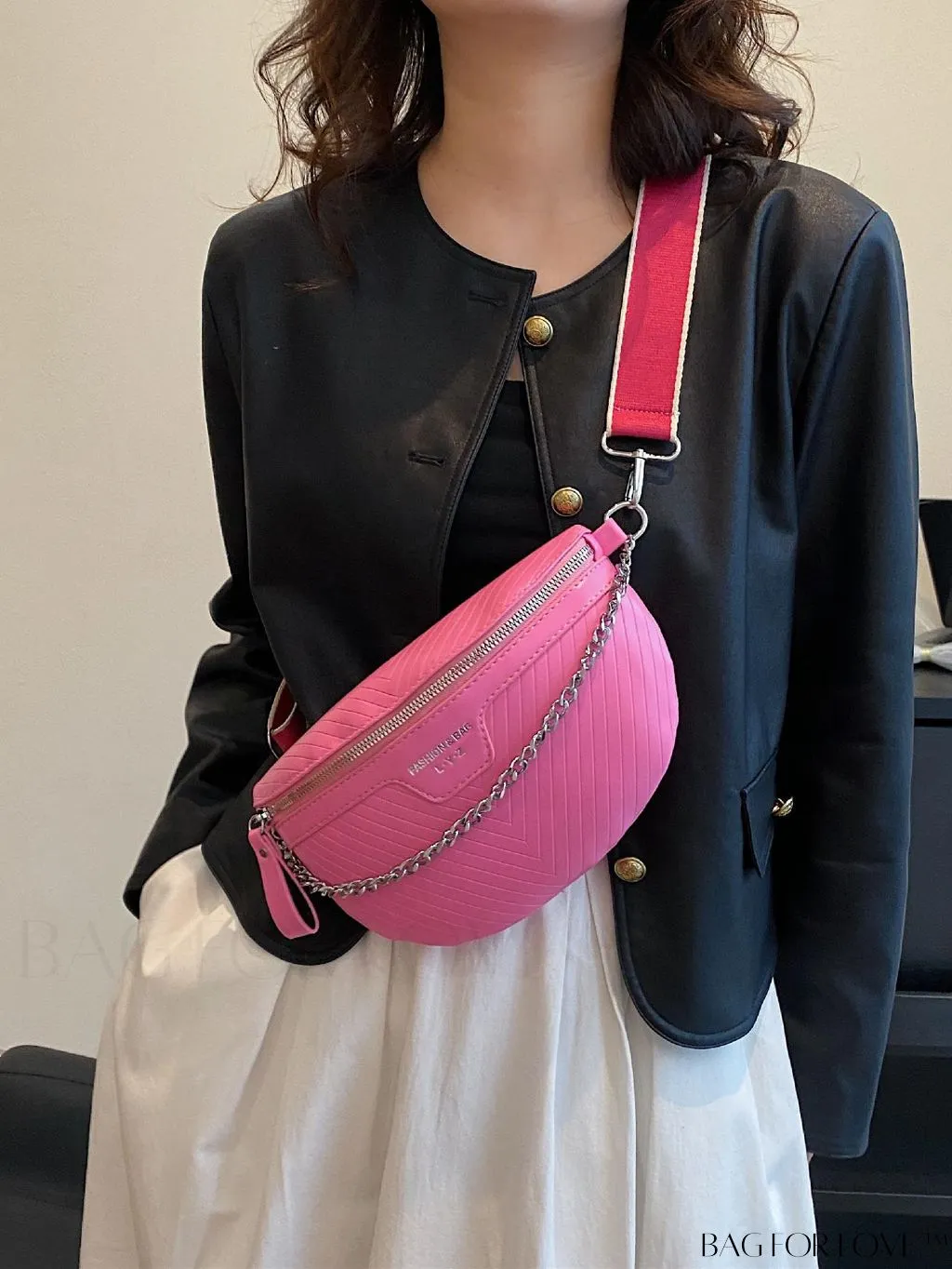 BagForLove - V-Shaped Striped Waist/Chest Bag - Minimalist Design