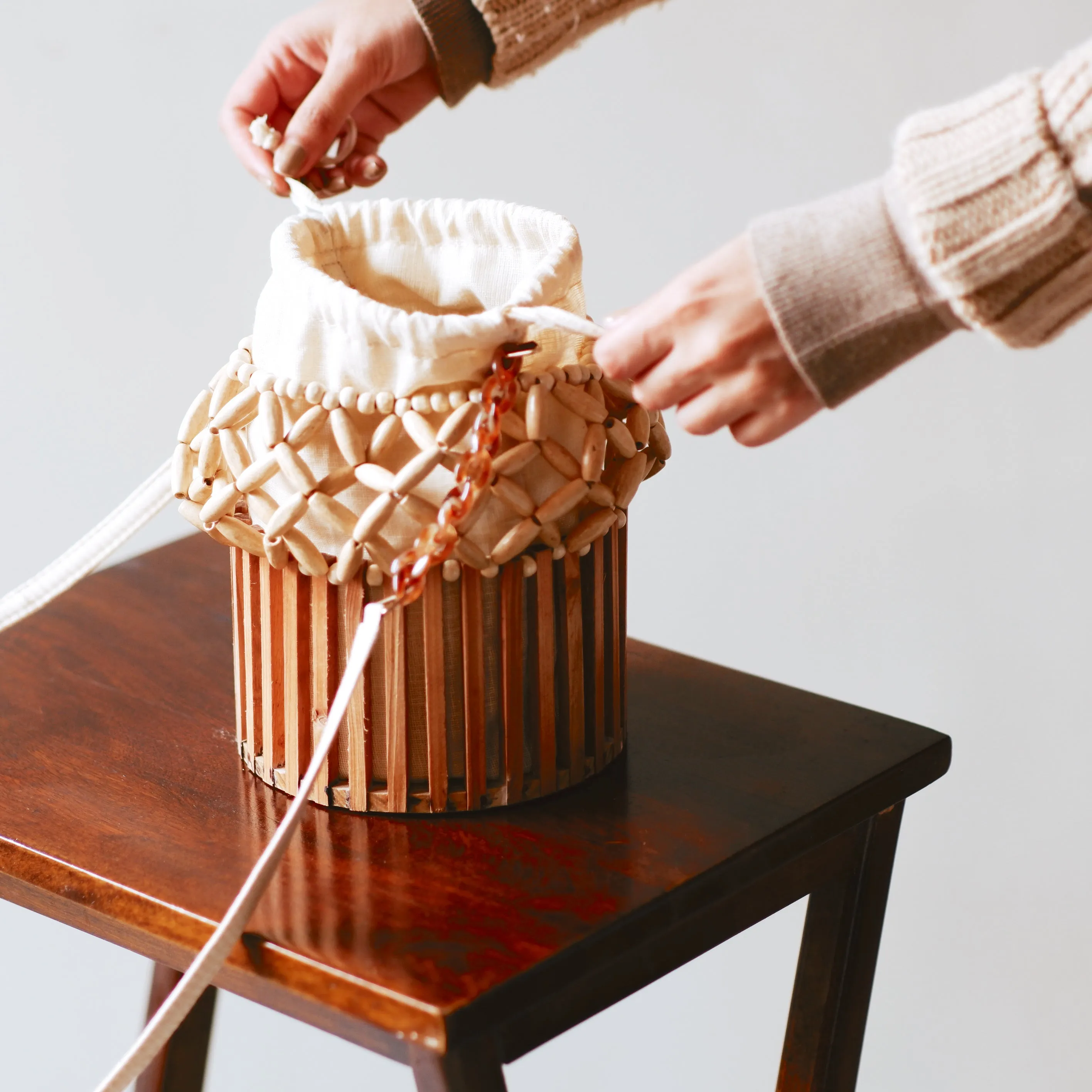 Bamboo Bucket Bag