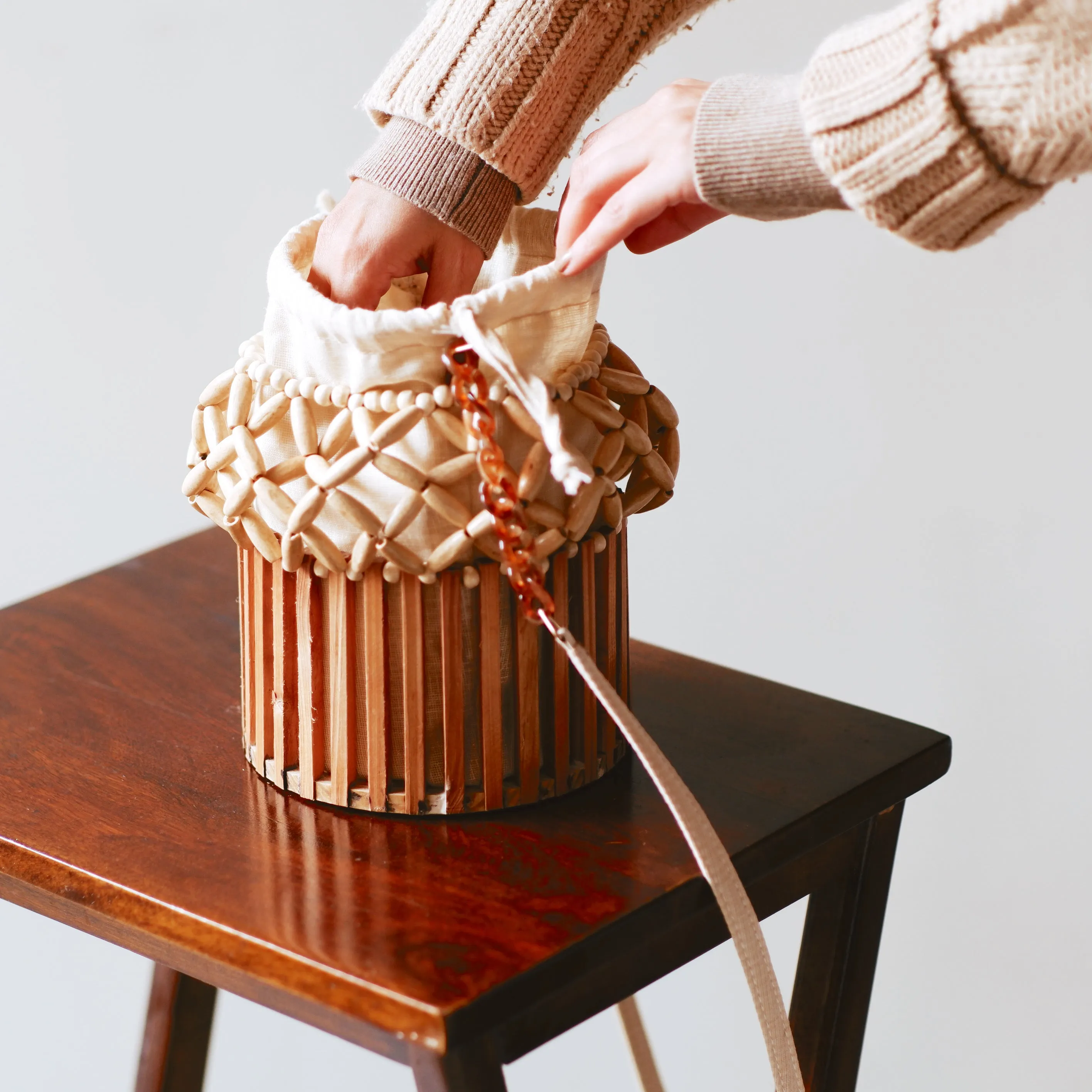 Bamboo Bucket Bag