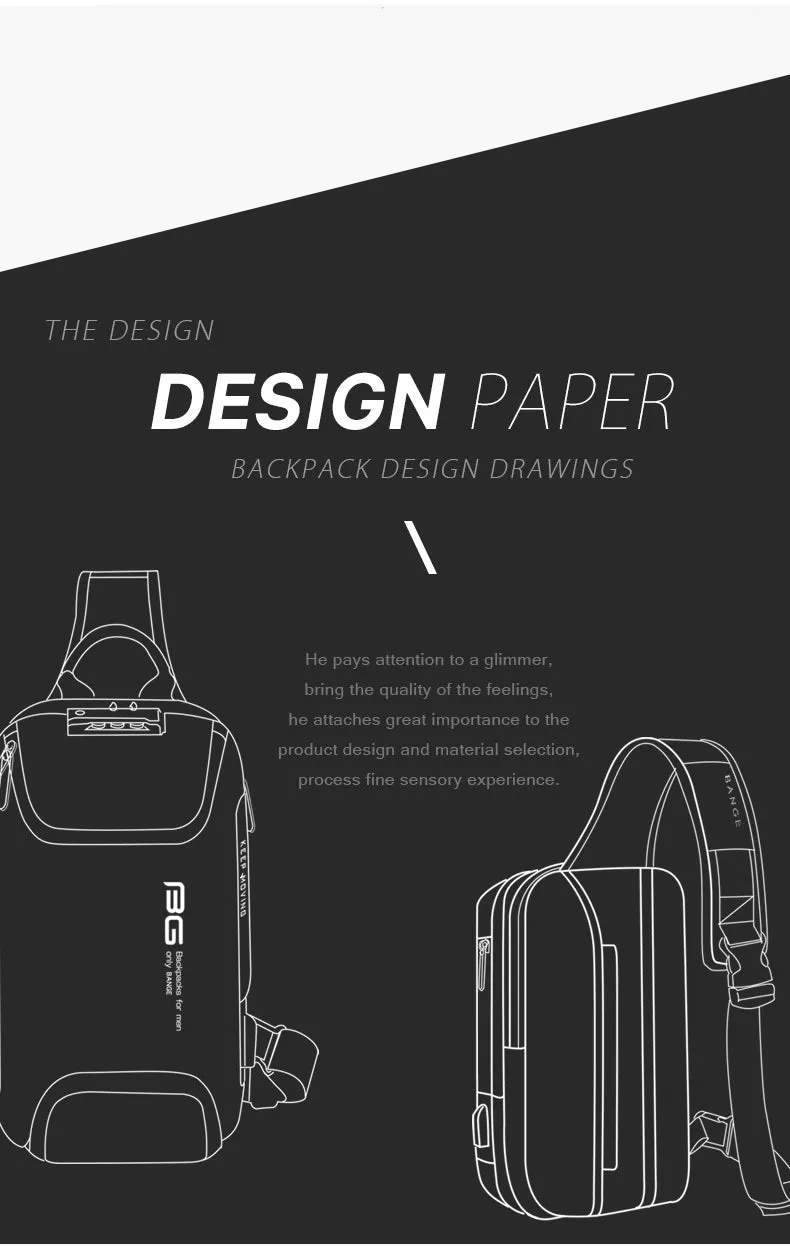 Bange New Anti theft Sling Bag For Men