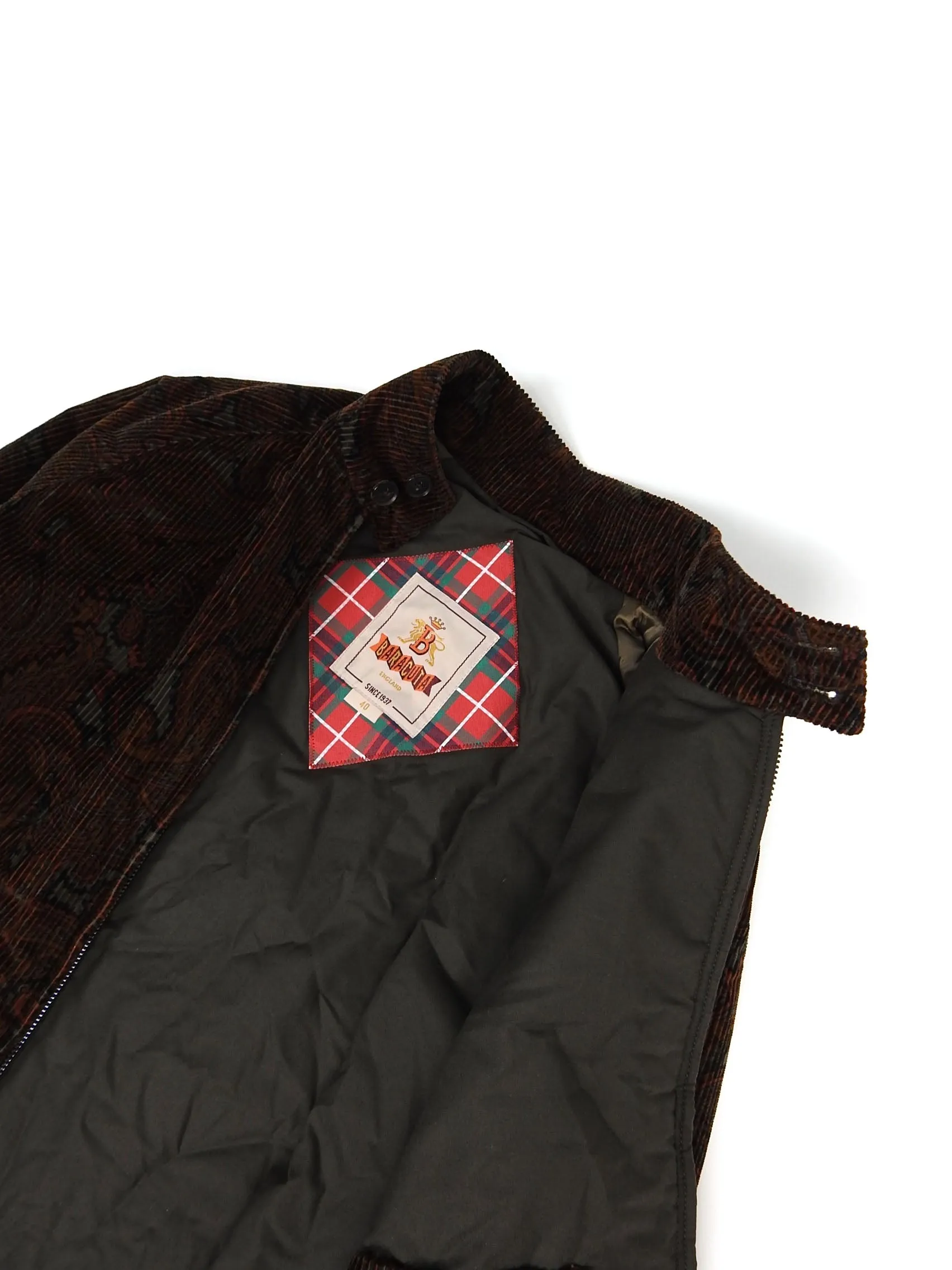 Baracuta Quilted Corduroy Harrington G-9 Size 40