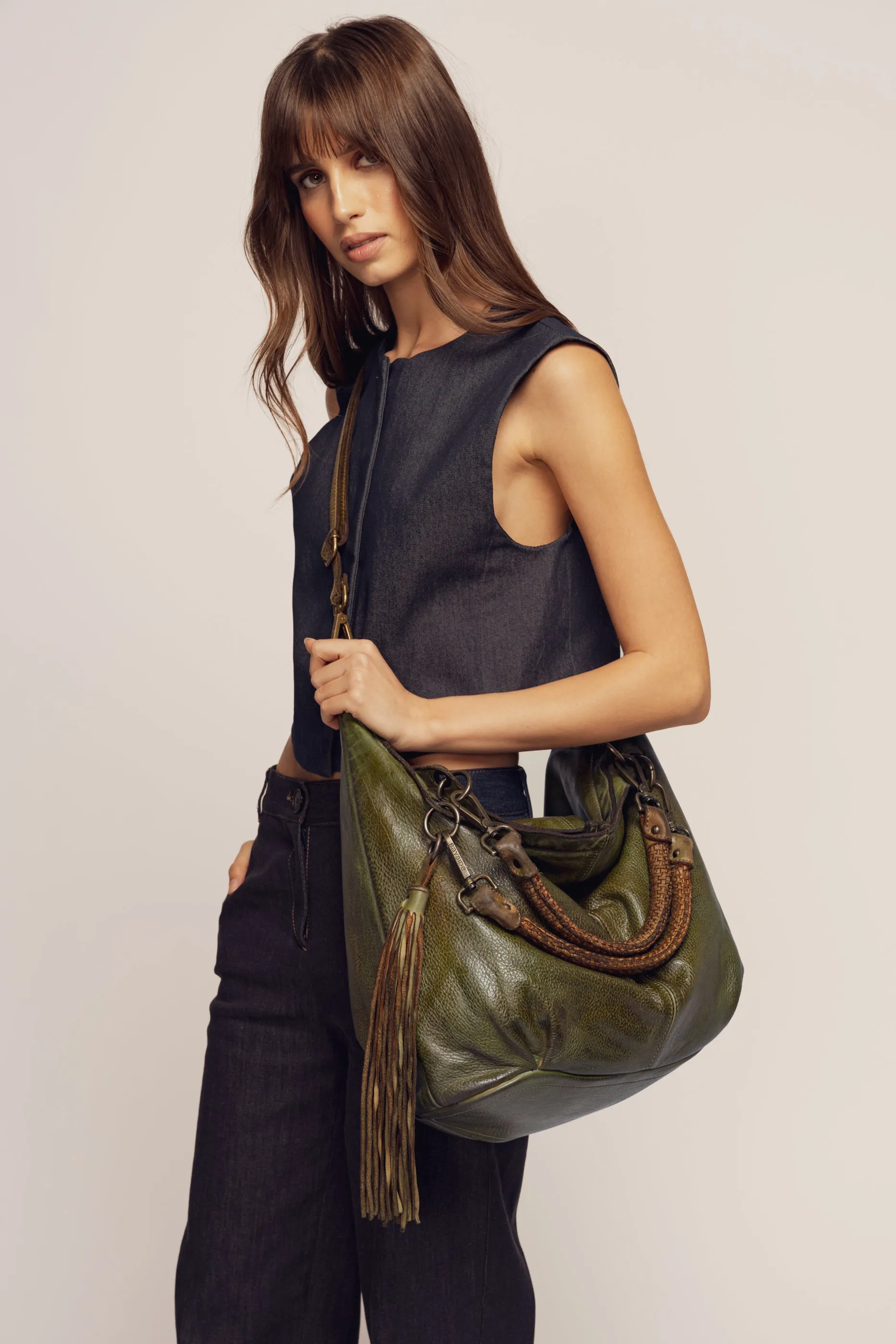 Bayside84 Calla Lily XL Hobo and Crossbody - Green - Canada