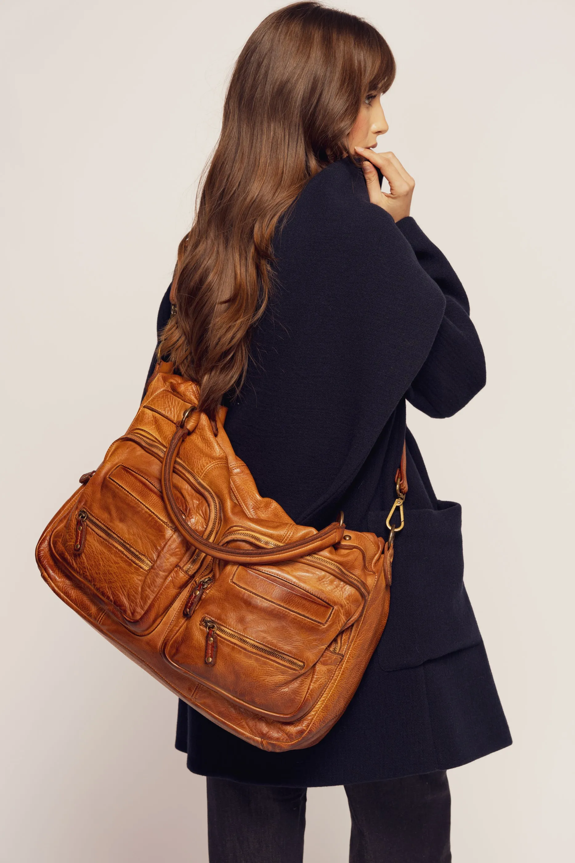 BAYSIDE84 XL Multipocket Tote & Crossbody - Cognac mens
