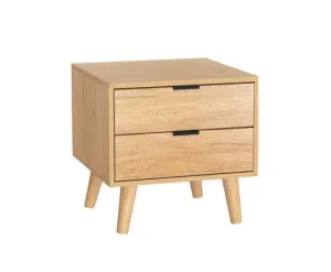 Bedside Table Drawers Nightstand Side End Table Storage Cabinet Pine MAJD