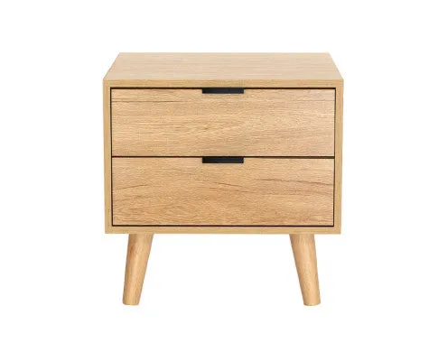 Bedside Table Drawers Nightstand Side End Table Storage Cabinet Pine MAJD