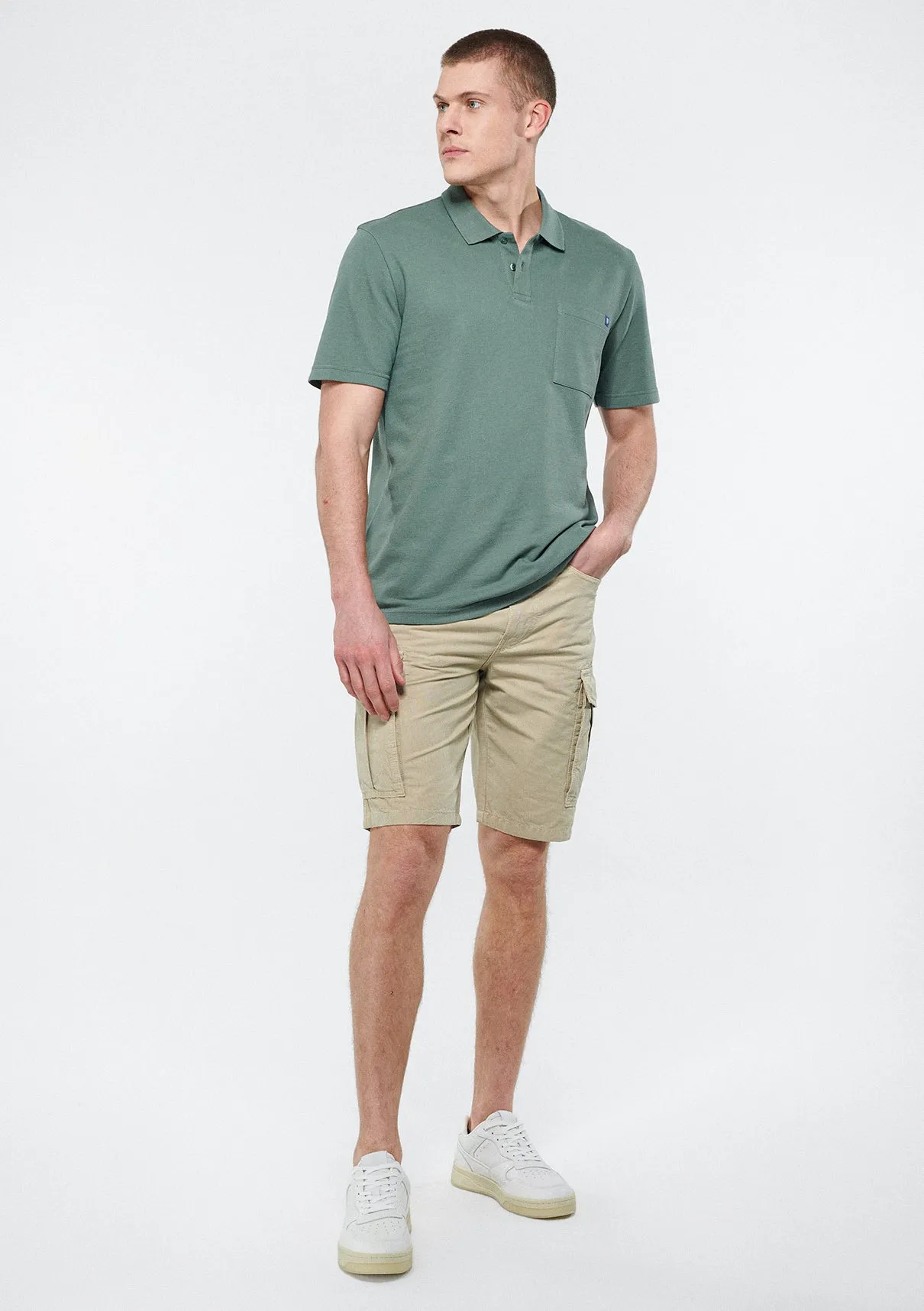 Beige Cargo Shorts