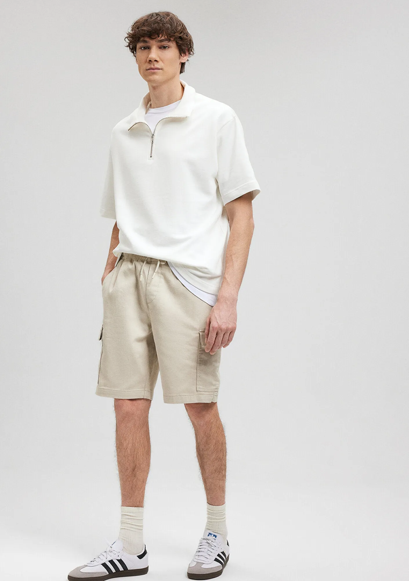 Beige Shorts