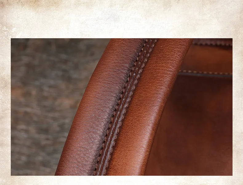 Best Minimalist Coffee Leather Rucksack Bag Womens Vintage School Backpacks Leather Backpack Purse