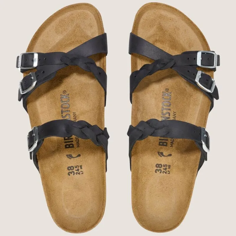 Birkenstock Franca Braided Narrow (Oiled Leather   Classic Footbed)