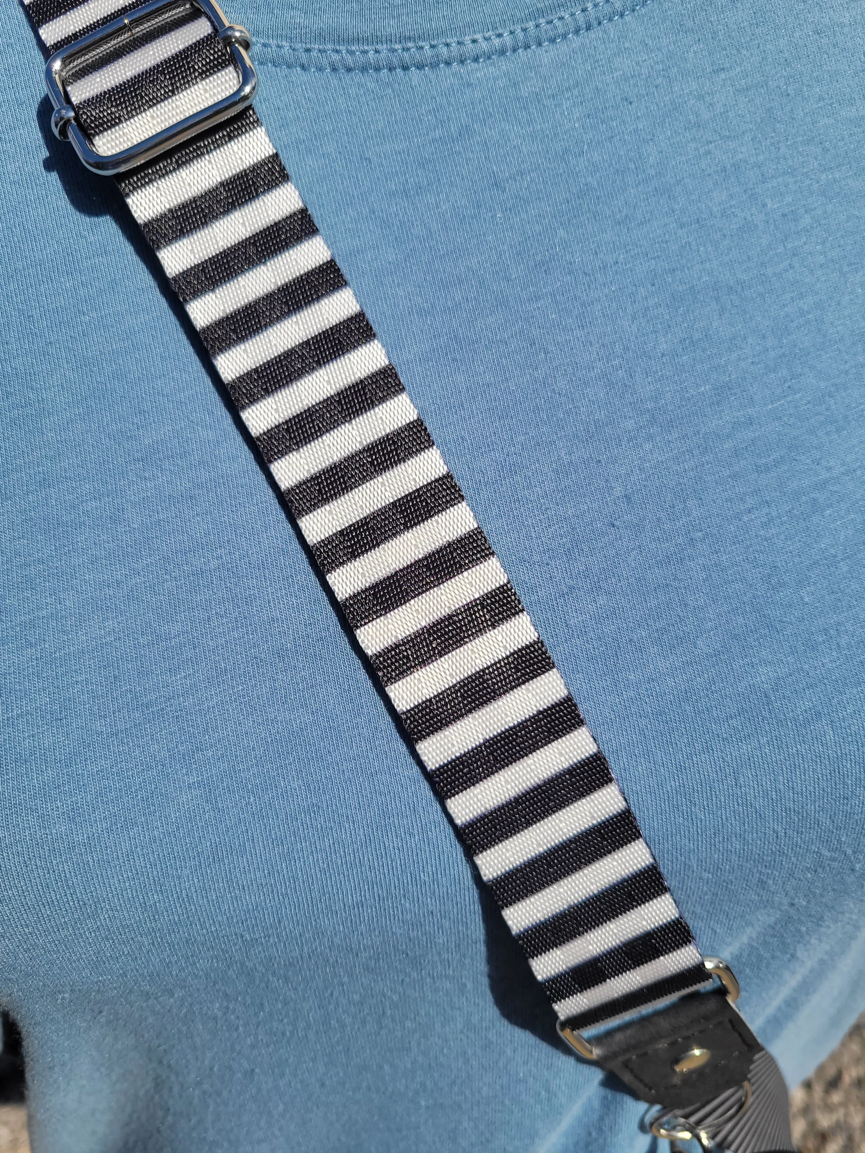 Black & White Stripped Phone Sling