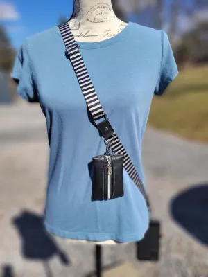 Black & White Stripped Phone Sling