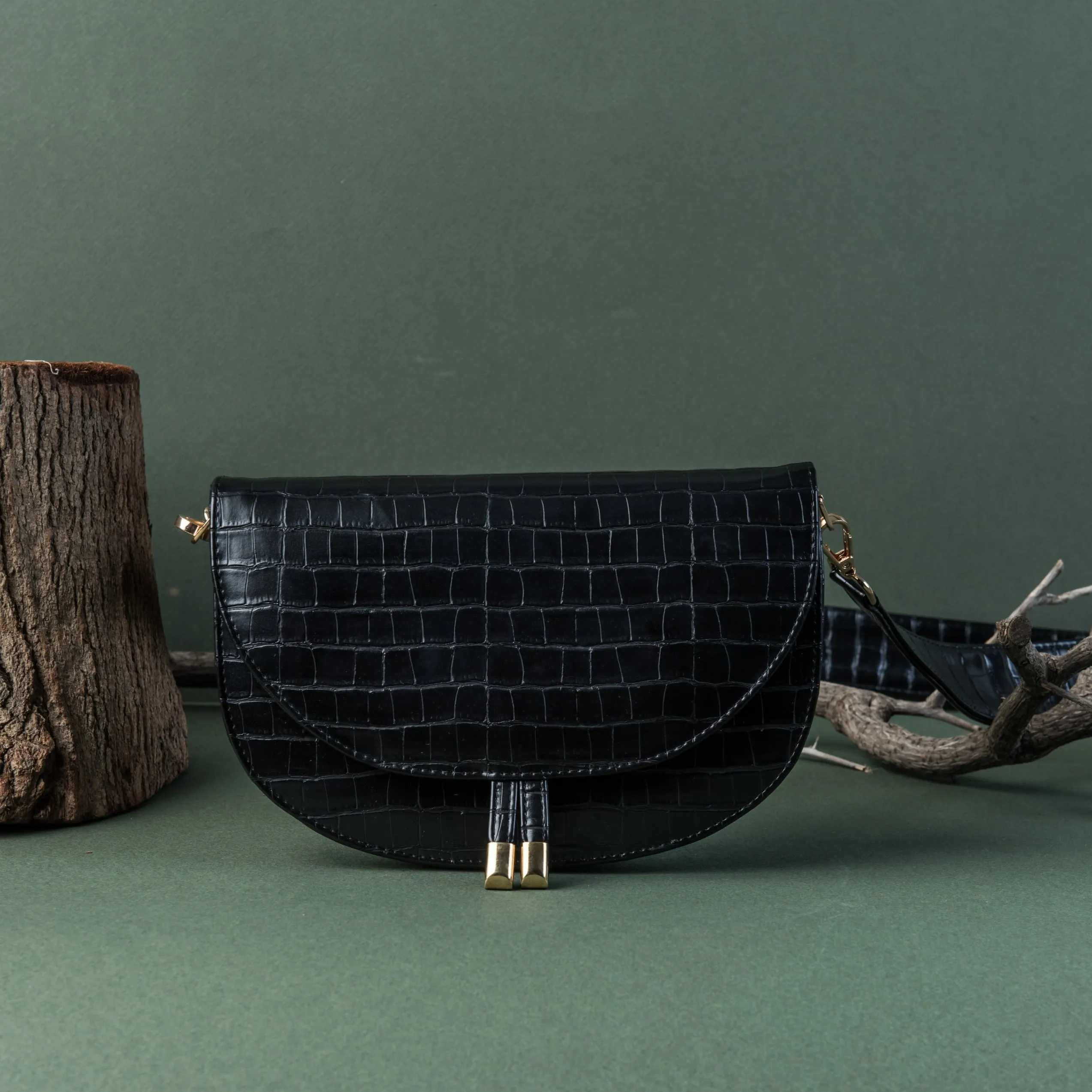 Black Cross bag with Handles