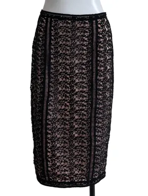 Black Lace Pencil Skirt