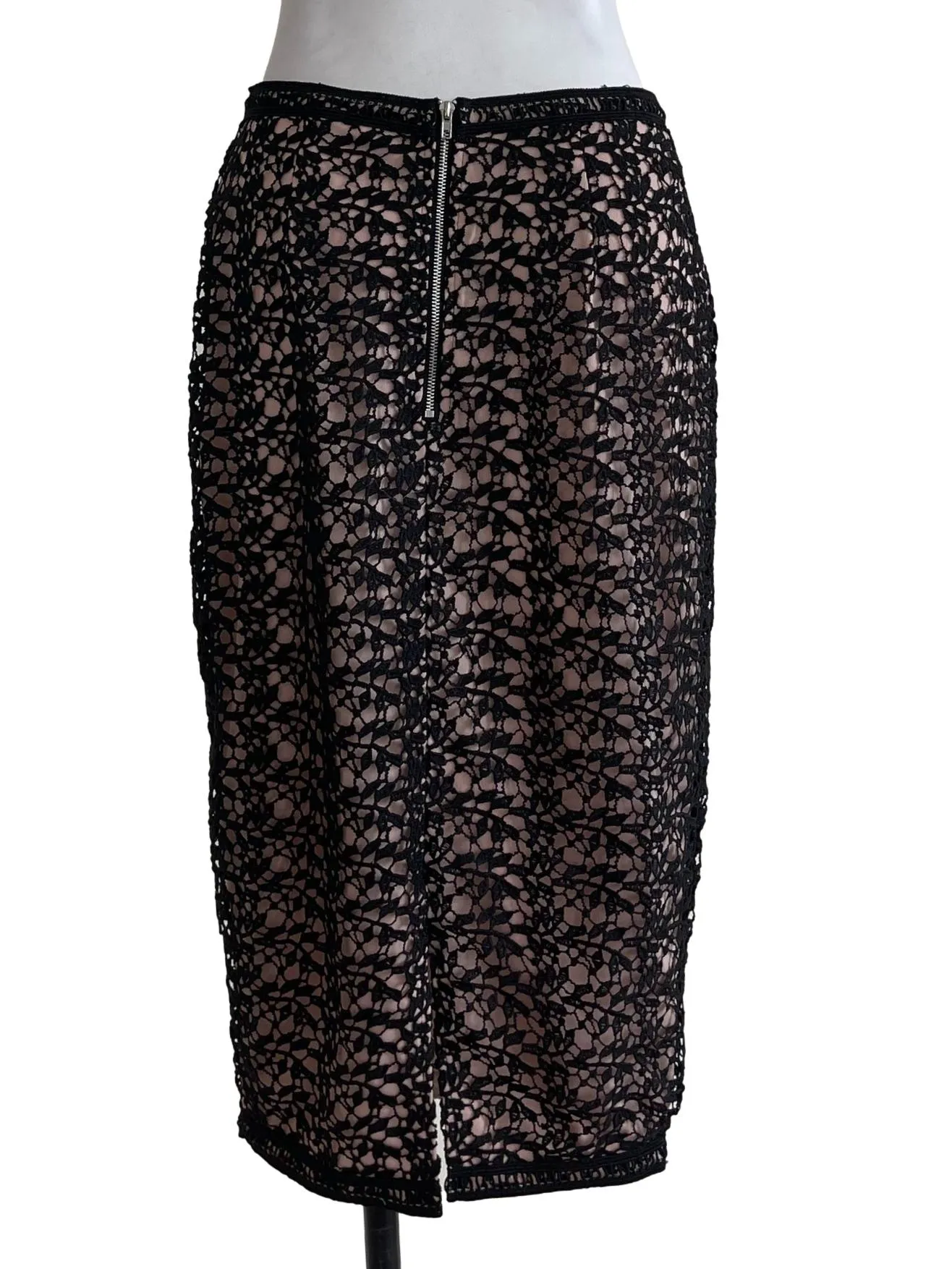 Black Lace Pencil Skirt