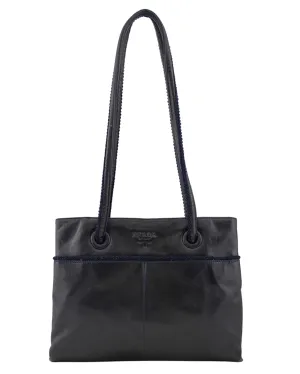 Black Leather Shoulder Bag