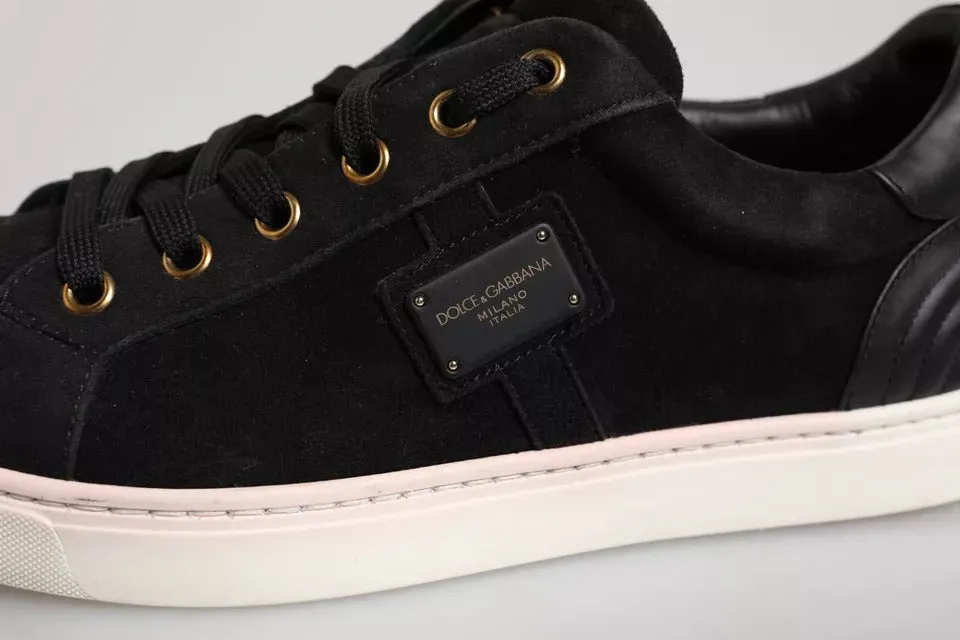 Black Logo Suede Leather Men Sneakers Shoes