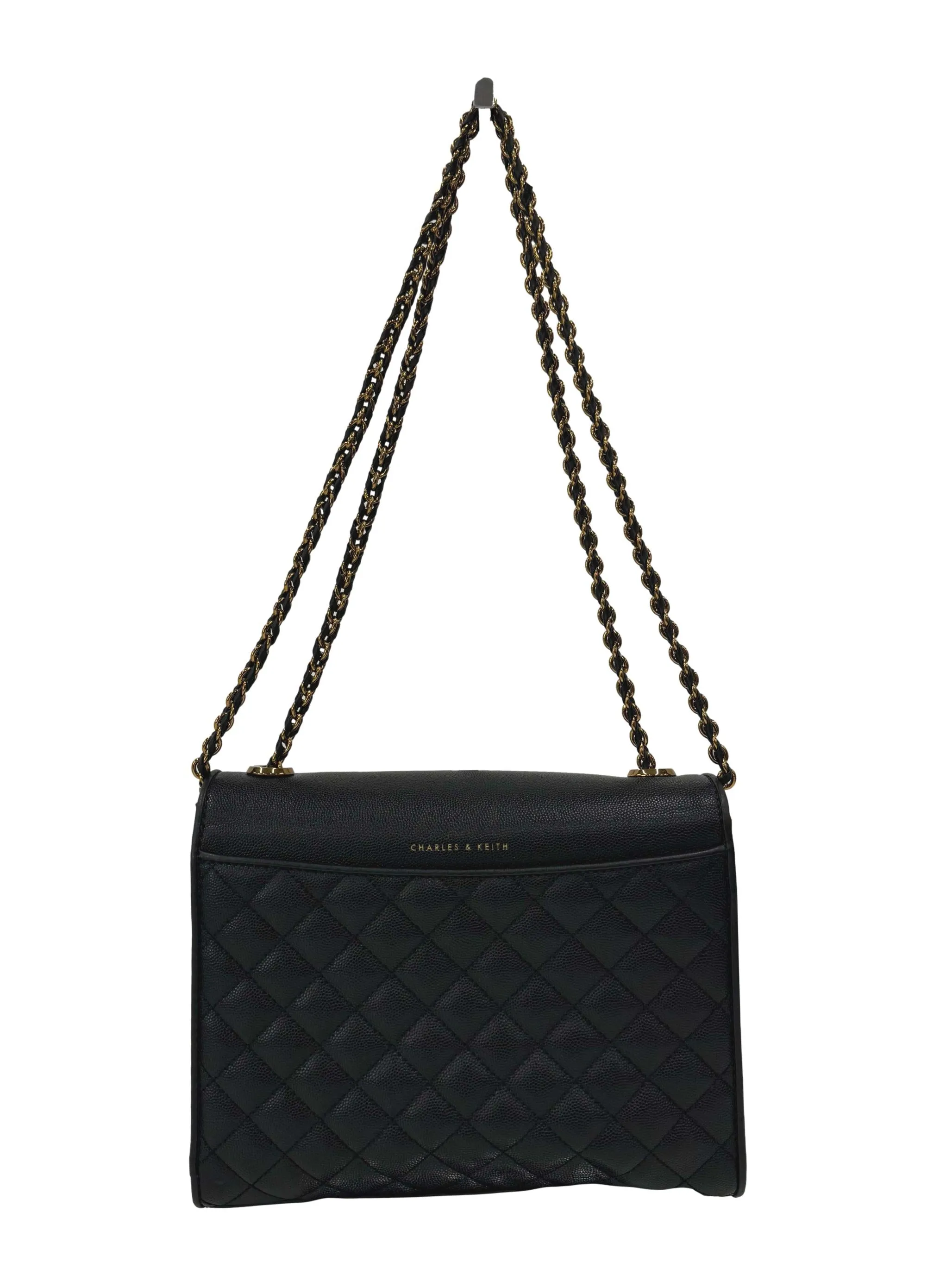 Black Quilted Sling Bag