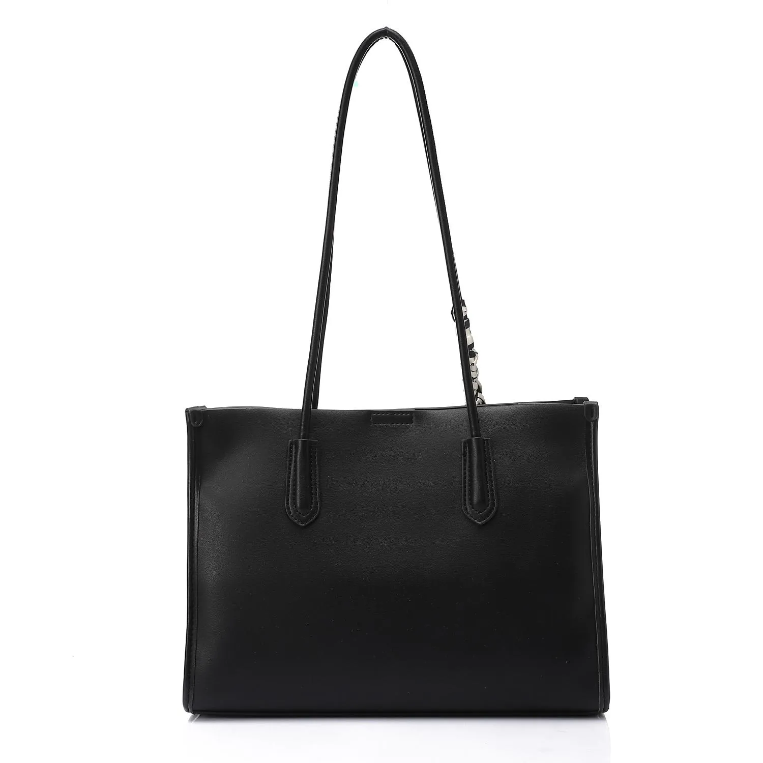 Black Shoulder Bag With Scarf Detail