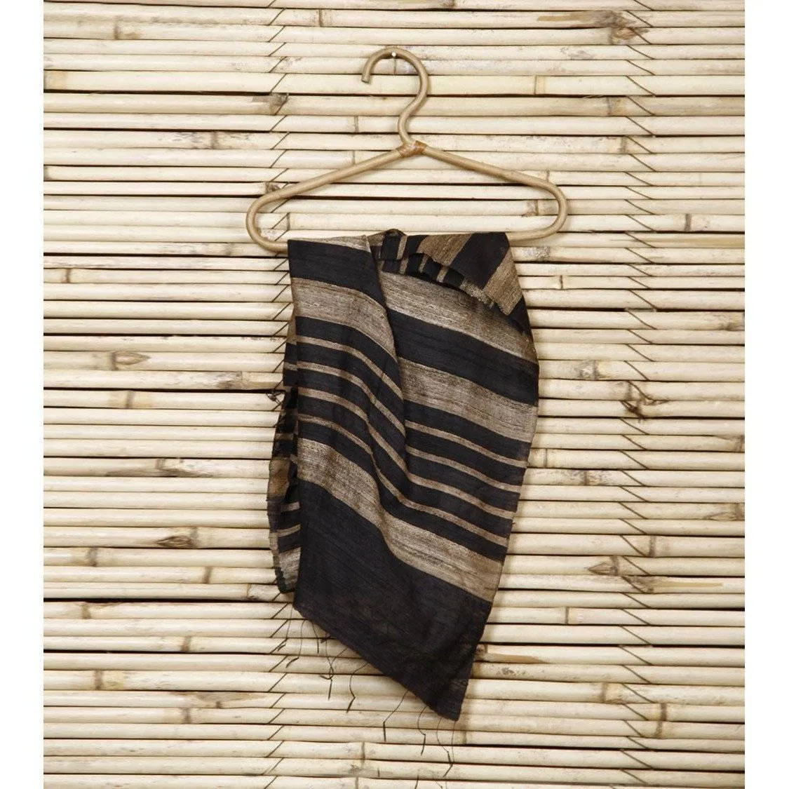 Black Silk Dupatta