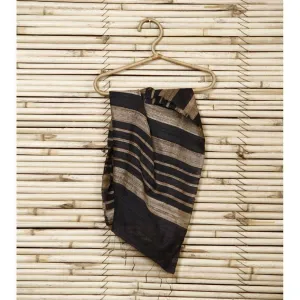 Black Silk Dupatta