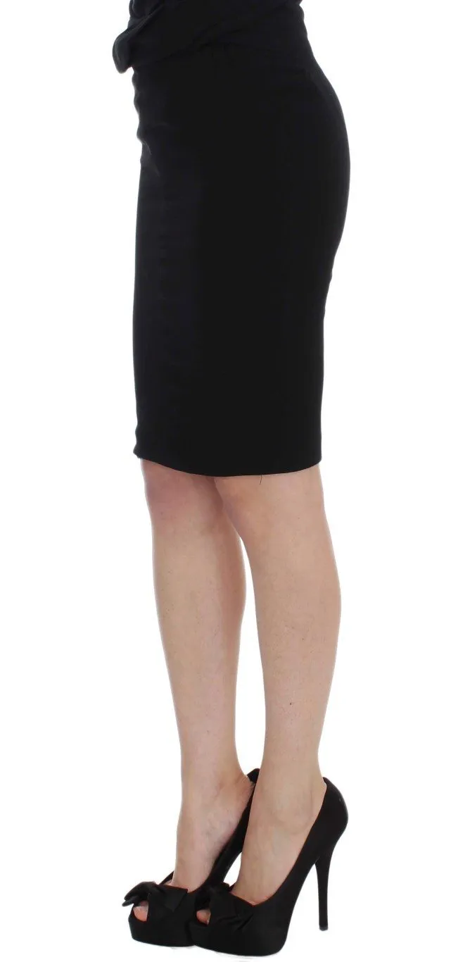Black Straight Pencil Skirt