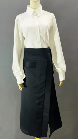 Black Swan Satin Pencil Skirt