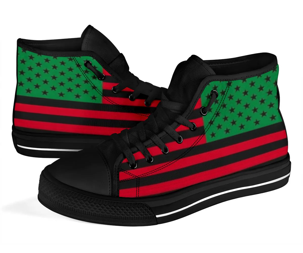 BLM Afro American Flag High Top Sneakers